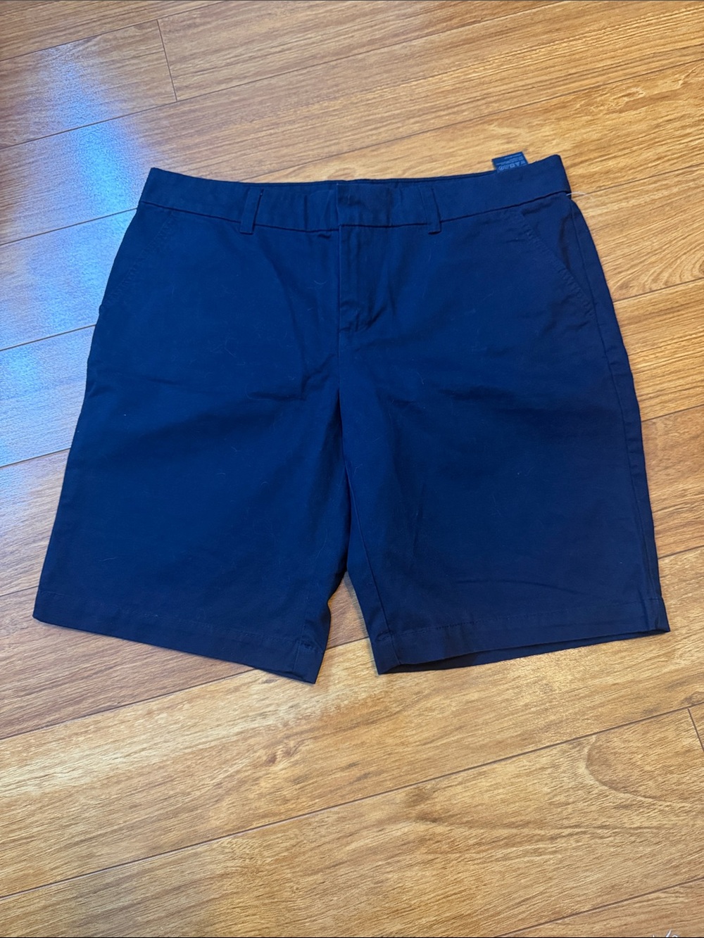 Tommy Hilfiger Navy Flat-Front Chino Shorts